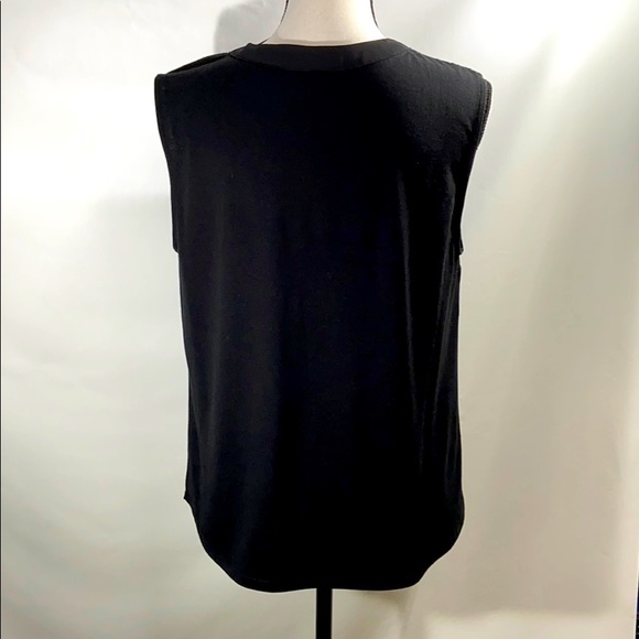 NWOT Sleeveless Top w/Lace Shoulder Details Black - Picture 8 of 14